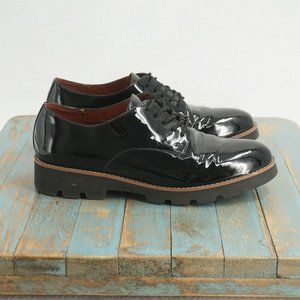 Vionic Womens Adina Oxfords Shoes Black Patent Leather Size 7.5